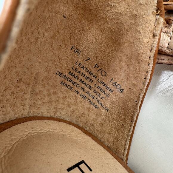 Frankie4 Australia FiFi Tan Espadrille Wedge Sandal Sole Hero™ Footbed Sz 7 $200 - Picture 13 of 15